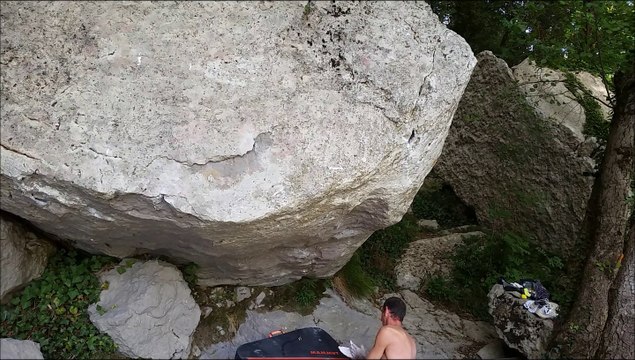 escalade bloc thank you satan 7c casteljau ardeche