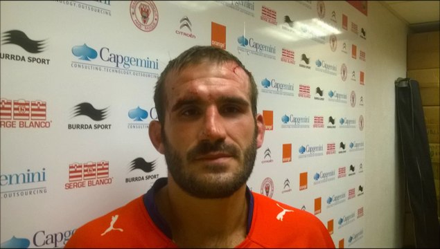 Réaction de Mathieu Lescure après le match Biarritz Aurillac