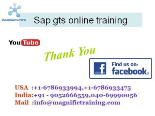 SAP GTS ONLINE TRAINING USA,UK AND CANADA
