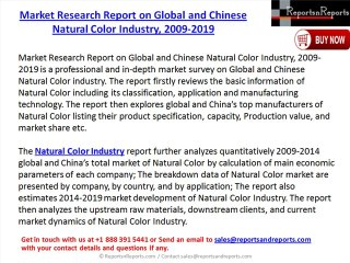 Global and China Natural Color Industry Research Report 2019