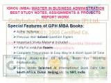 IGNOU MBA  HELP BOOKS, SOLVED ASSIGNMENTS, QUESTION PAPERS, & PROJECT REPORT SYNOPSIS