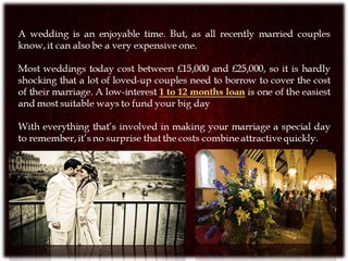 1 to 12 Months Loan - A help for your perfect wedding plan