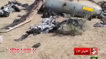 Düşürdüğü İsrail uçağının görüntülerini yayınladı!