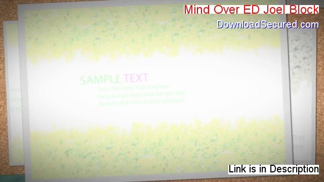 Mind Over ED Joel Block PDF Download [joel block mind over ed]