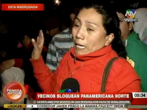 Pobladores bloquean la Panamericana Norte
