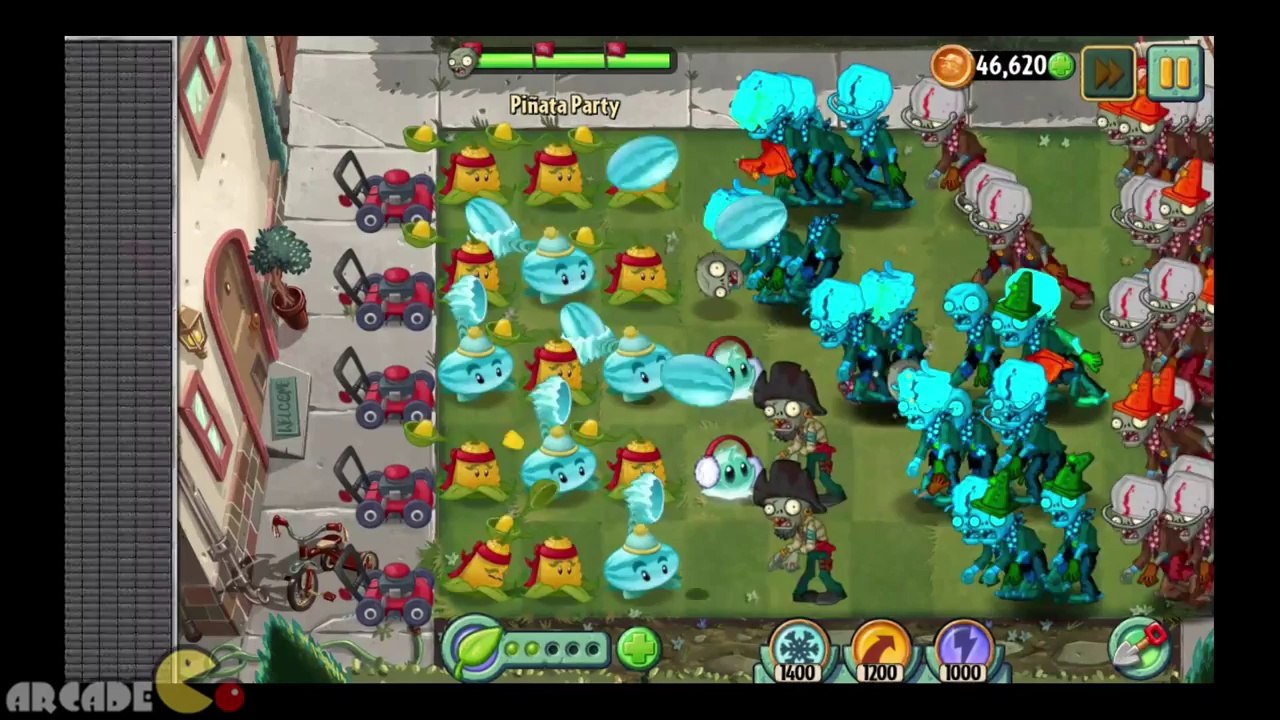 Plants Vs Zombies 2  Dark Ages August 25 Piñata Party ( No Plant Food No Boost) Squash WinterMelon