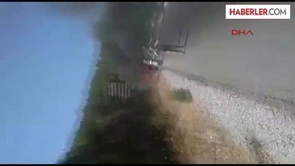 Şarampole Yuvarlanıp Alev Alan Otomobil Ormanı Yaktı