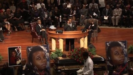 Michael Brown remembered with calls for peace, justice
