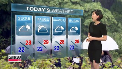 Rain in the east, mix of sun and clouds for the rest