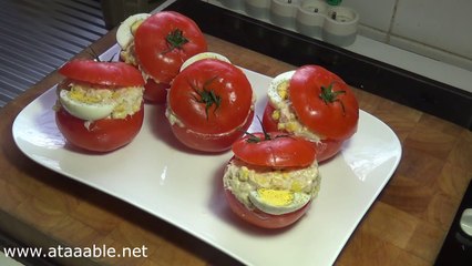 Tomates Farcies, Crème de Thon, et Maïs