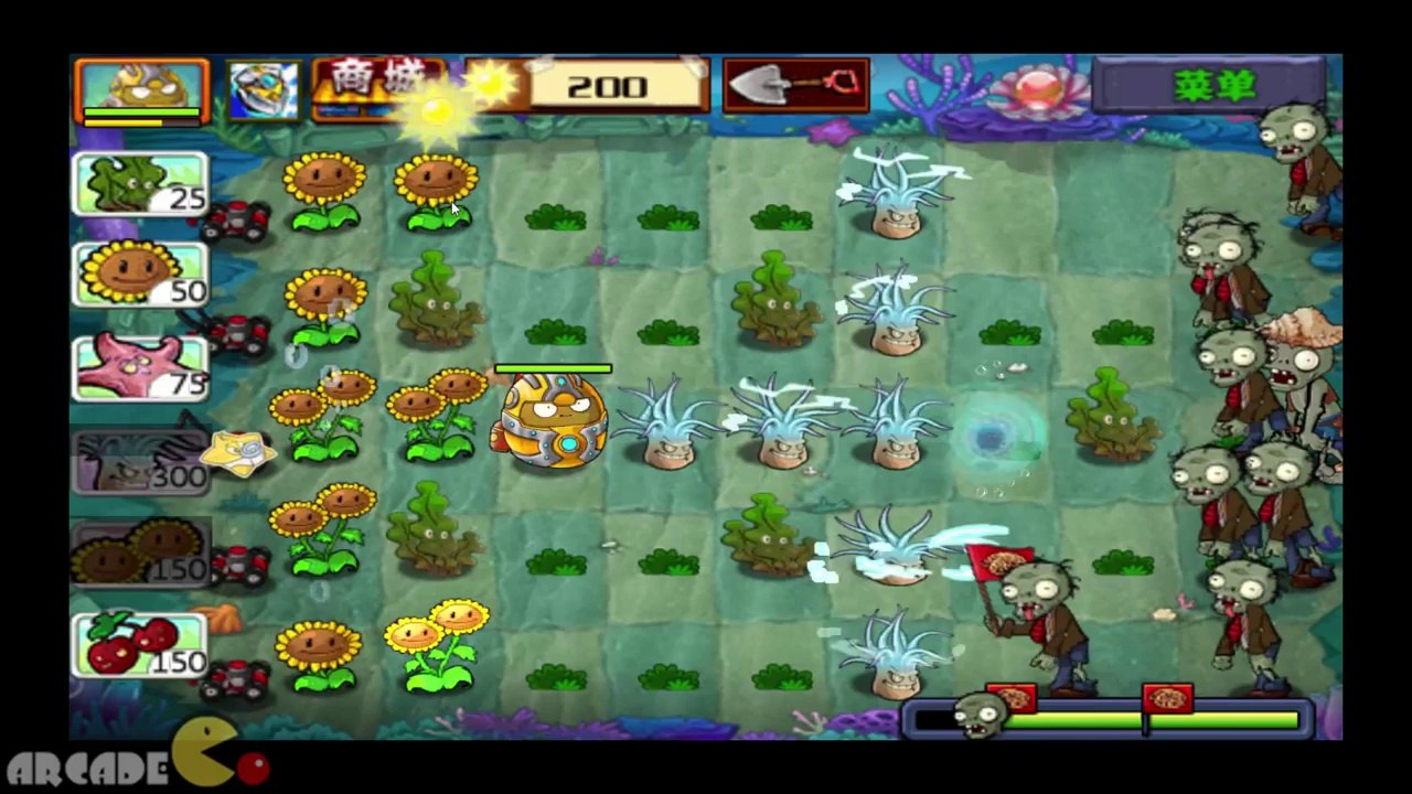 Plants Vs Zombies 2- Dragon King Temple Undersea Theme New Plants Unlocked Part 2