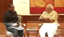Governor of Andhra Pradesh and Telangana meets PM Narendra Modi