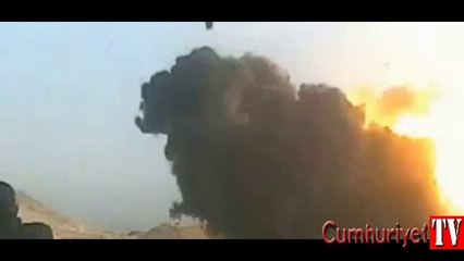 ABD uçaklarının IŞİD mevzilerini bombalama anı