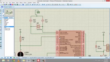 Automatic control of street lights using microcontroller