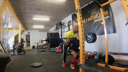 David Costa - Fitness Model - Squat avec Vincent Issartel @ Primal Performance