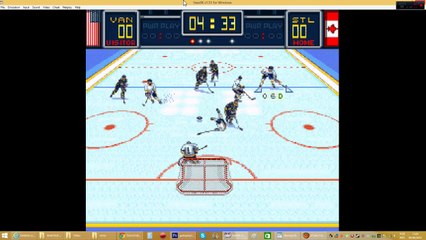 Brett Hull Hockey (1994) SNES Gameplay