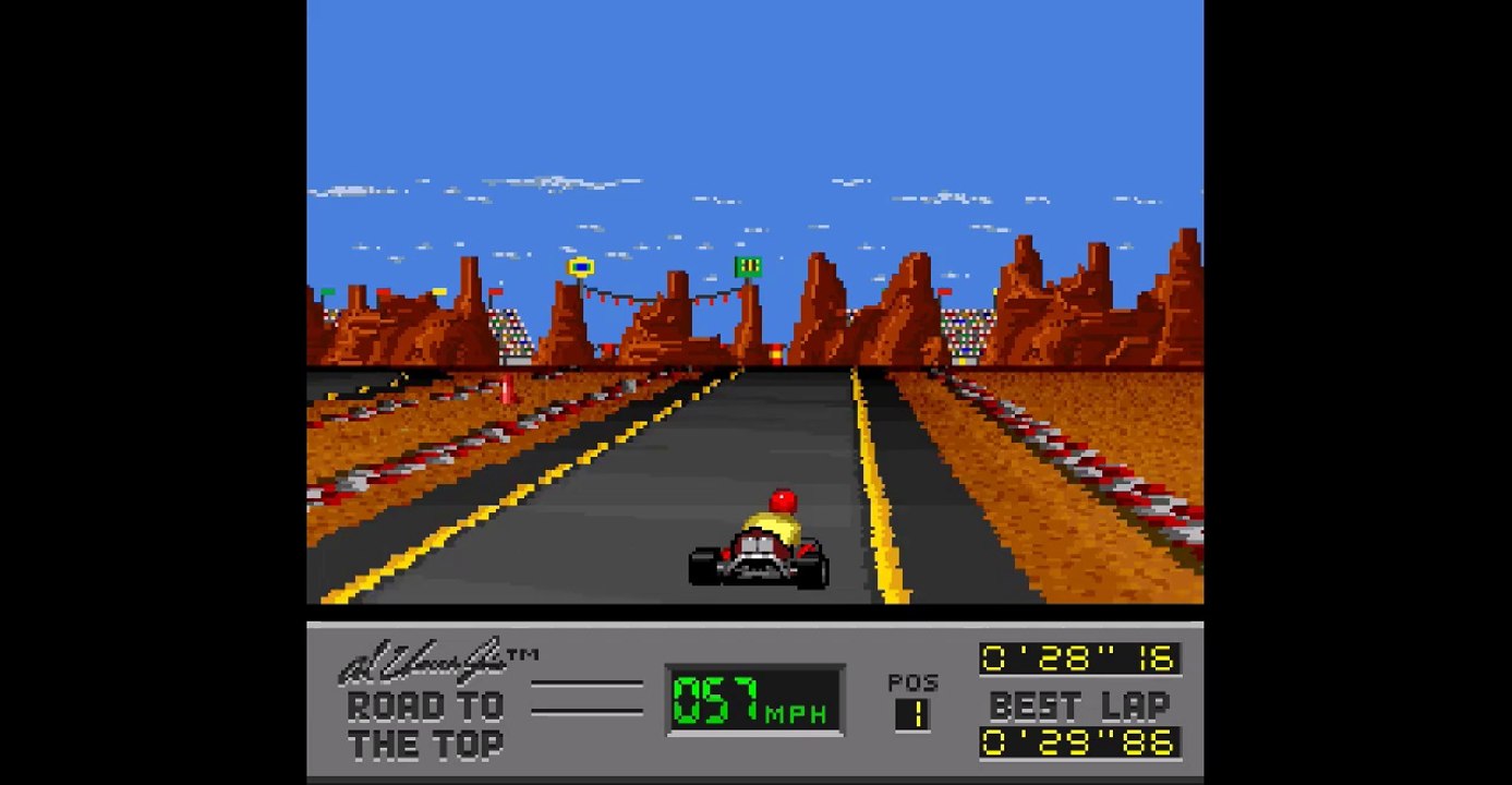 Al Unser Jr.'s Road to the Top (1994) SNES Gameplay