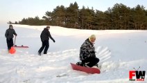 Snowboarding Backflip Goes wrong