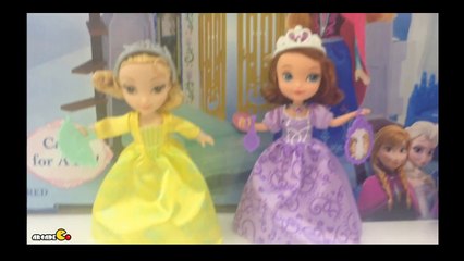 Disney Princess Sofia The First and Amber Frozen Anna and Elsa with Olaf