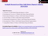 China Solid Waste Disposal IndustryResearch Report for Forecast Period of Six Years from 2014-2018