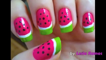 Unhas de Melancia - Nail Art