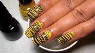 Unhas Marmorizadas Abelha - Passo a Passo (Nails rag Bee)