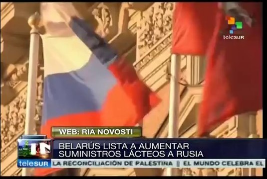 Bielorrusia, lista para aumentar suministros lácteos a Rusia