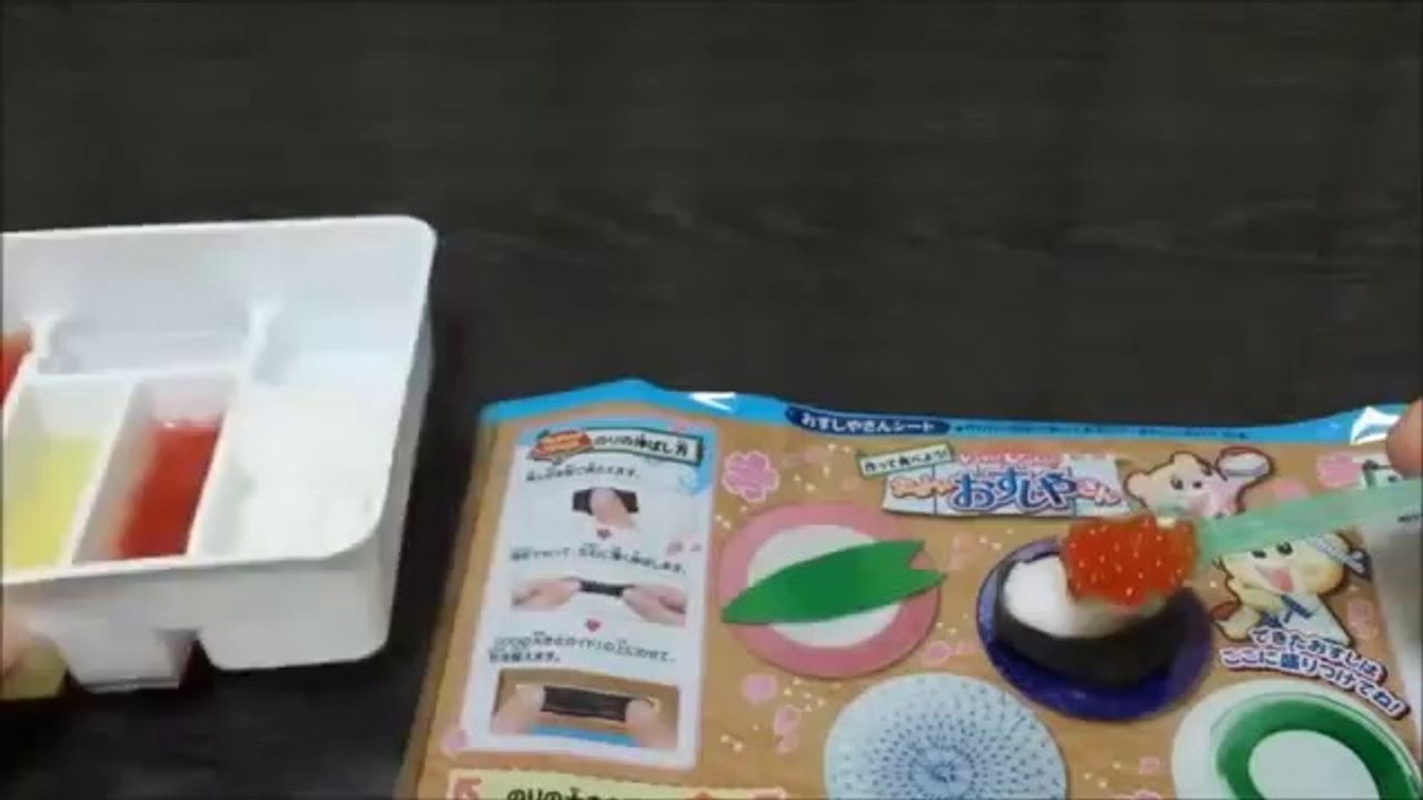 Kracie たのしいお寿司やさんpopin  cookin  Sushi shaped candy kit Grape flavored