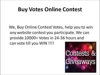 Buy Votes Online Contest