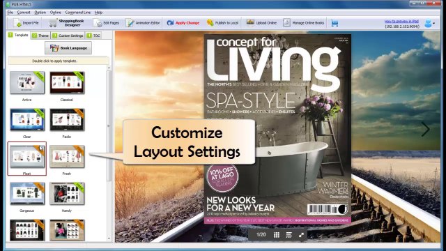 Animation Editor to Make Impressive Page Flip Magazine by PUB HTML5