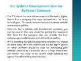 Get website development services by expert company