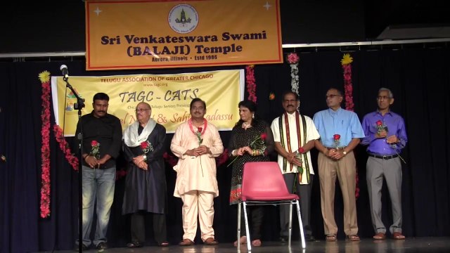 TELUGU ASSOCIATION OF GRETER CHICAGO, TAGC, CHICAGO AREA TELUGU SENIORS, CATS, CULTURAL NIGHT, SAHITI SADASSU, SRI VENKATESWARASWAMY TEMPLE, DR. NAG RAO, SANMAANAM, RAMANA MURTHY YEDAVALLI, LAKSHMI