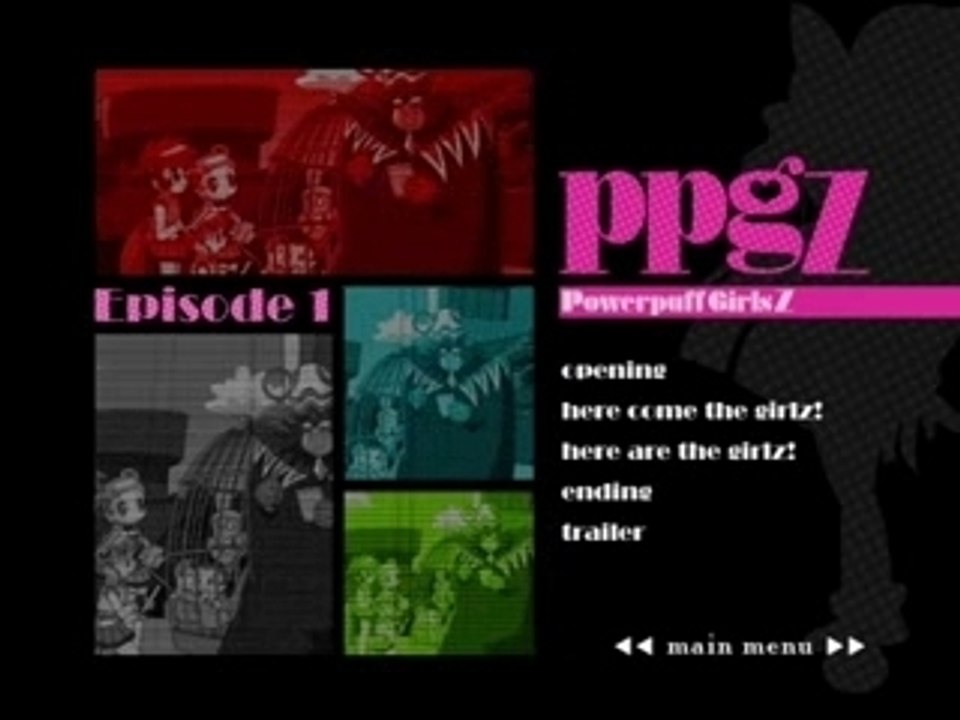 PPGZ Volume 1 Menu Screen