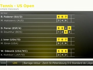 US Open autres résultats Federer qualfié, hécatombe chez les Françaises