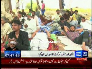 PTI worker start playing cricket outside Parliament