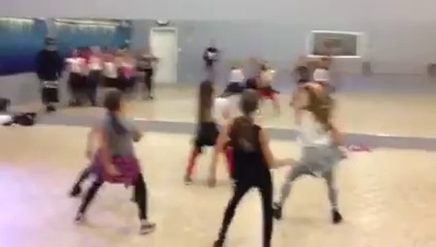 Performing Dance Arts students of doing Bobby's combo