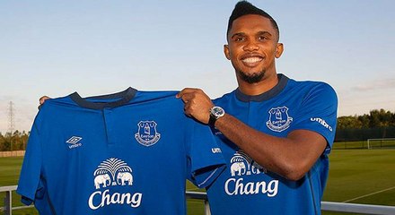 Eto’o é apresentado como novo reforço no Everton
