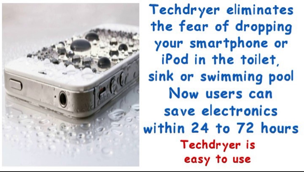Techdryer Dries Out Wet Electronics Including iPods and Smartphones