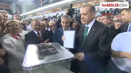 Erdoğan Kongrede Oy Kullandı