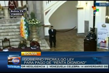 Evo Morales crea la "Renta dignidad" en beneficio de adultos mayores