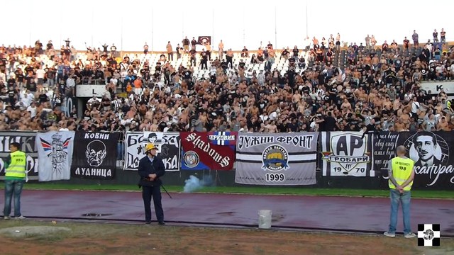 Grobari na Partizan -Donji Srem 24.08.2014