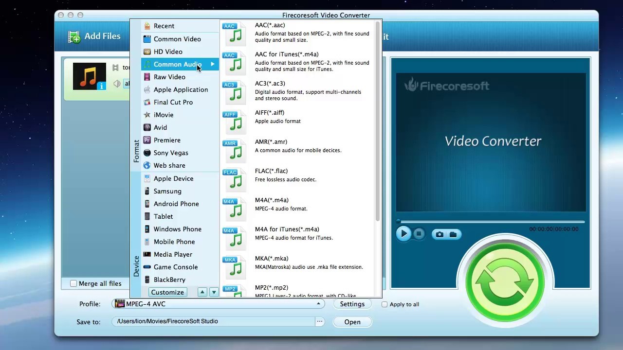 How to Convert M4A to MP3/WAV/AAC/AIFF/WMA/FLAC on Mac