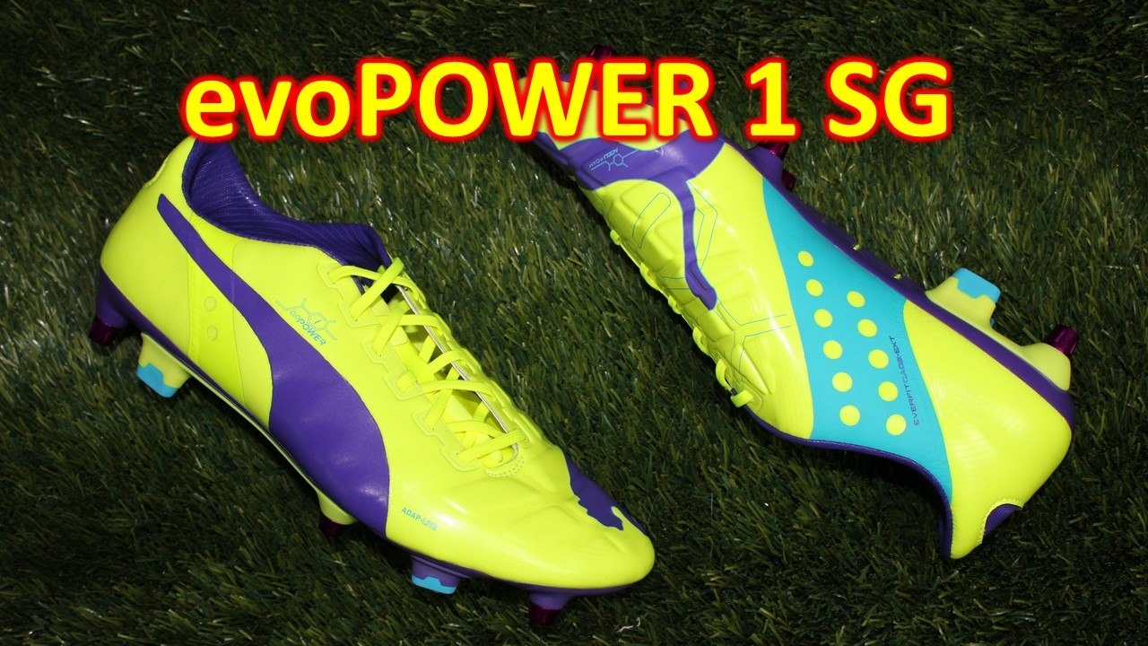 Puma evoPOWER 1 Mixed Sole SG Fluo Yellow/Prism Purple - Unboxing + On Feet