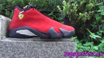 Free Shipping! Super Perfect Air Jordan 14 Retro Ferrari Red Suede Review From repsperfect.cn