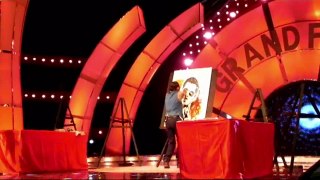 Live painting performer Dhaval Khatri superb paint of Salman Khan on stage with Dabangg dance.