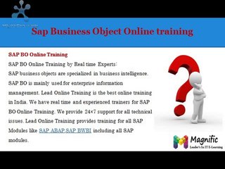 Online Sap Business Object training In Austrlia,SouthAfrica