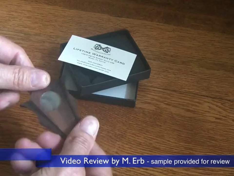 DOS CABALLOS CIGARS CIGARS ZEBRA WOOD AND POLISHED STAINLESS STEEL CIGAR CUTTER