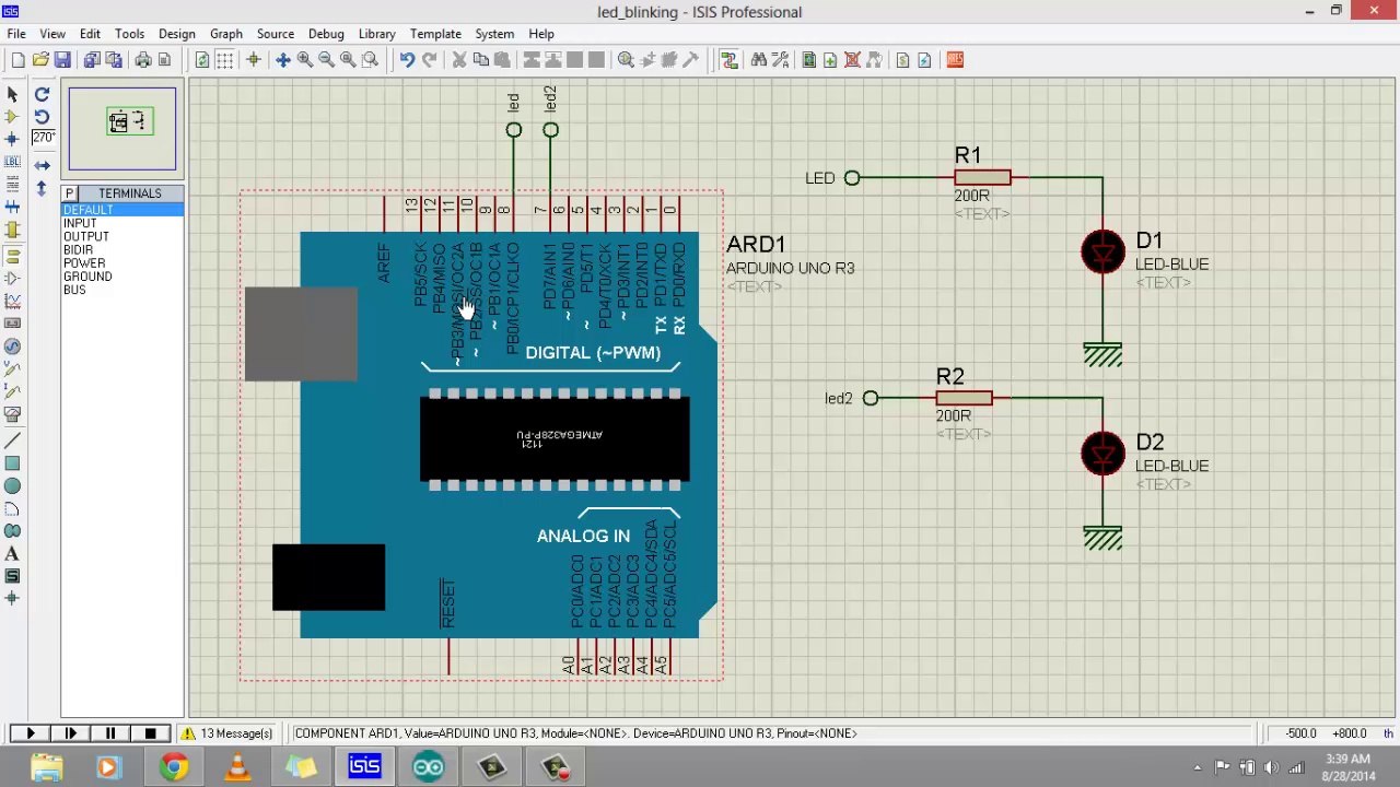 LED blining Project using Arduino UNO R3