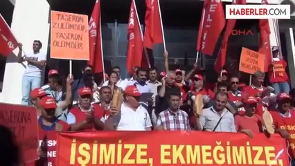 Belediye İşçilerinden Ekmekli Taşeron Eylemi
