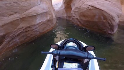 High-Speed Jet Ski in Lake Powell Canyon